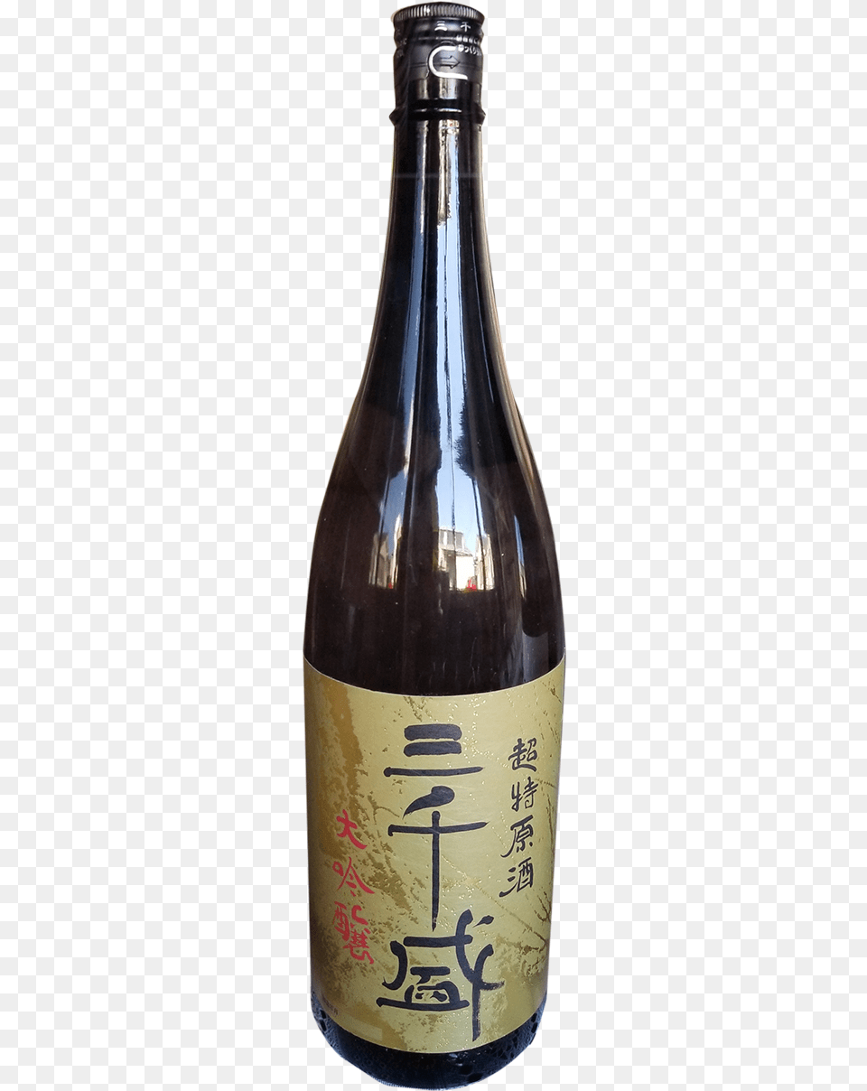 Nihonshudo Glass Bottle, Alcohol, Beverage, Beer, Sake Png Image