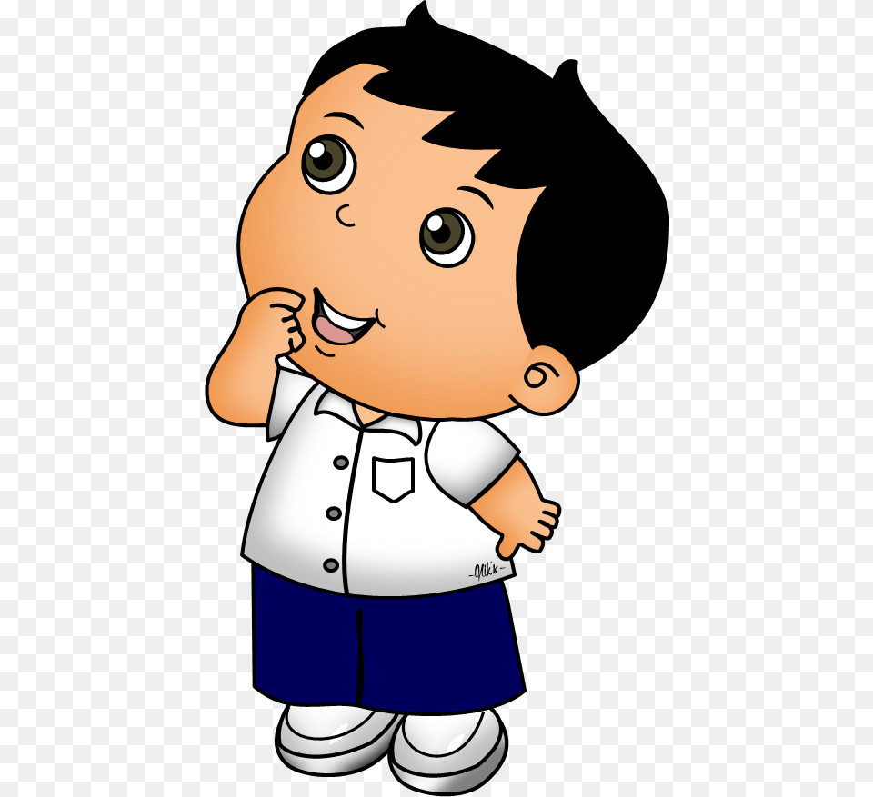 Nik S Cartoon Characters Muslim Doodles Islam Doodle School Boy Malay Cartoon, Baby, Person, Face, Head Free Png Download