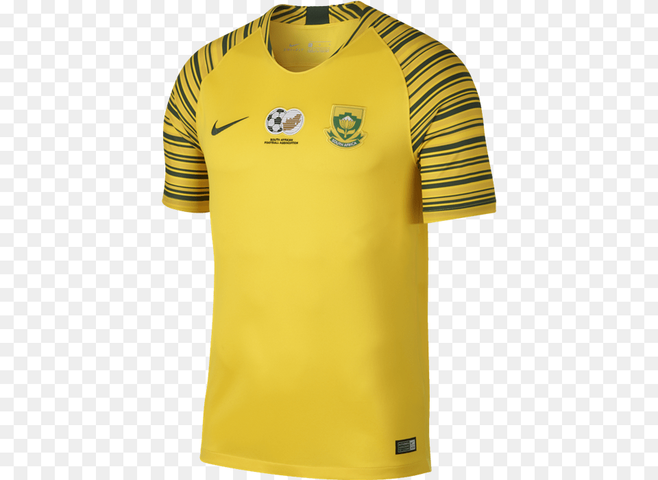 Nike 2018 South Africa Stadium Home Soccer Jersey South Africa Soccer Jersey, Clothing, Shirt, Adult, Male Png Image