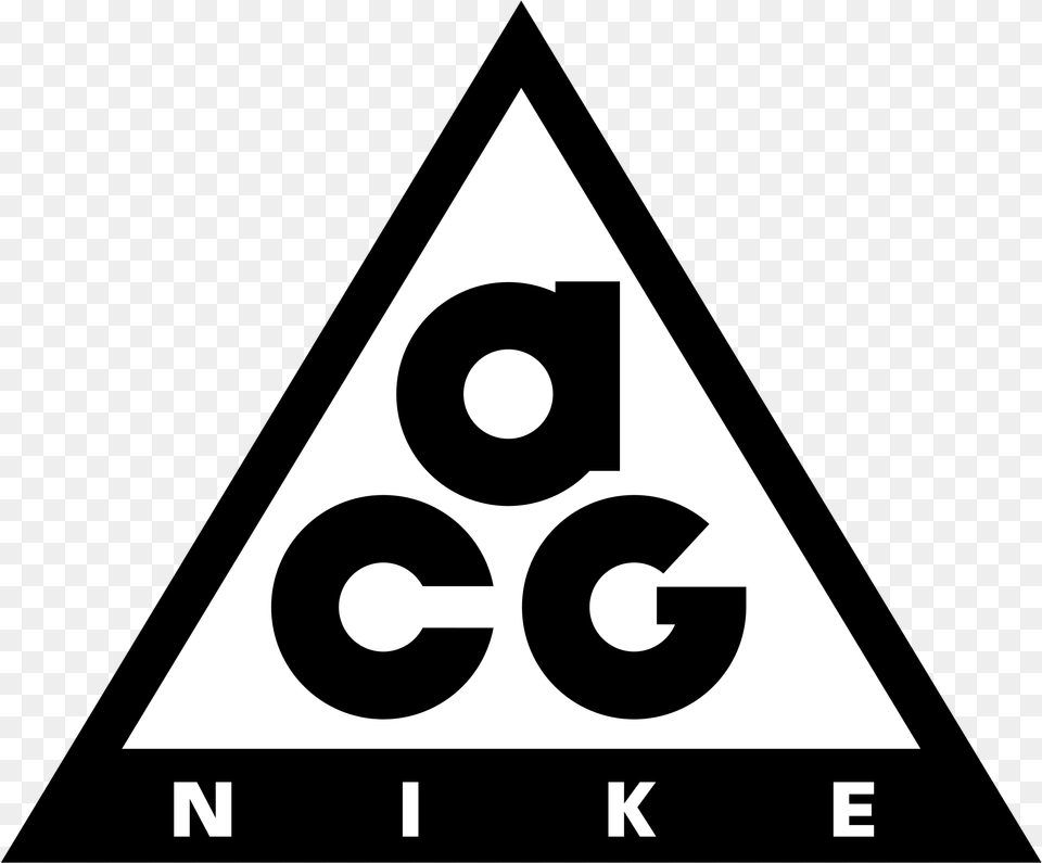Nike Acg Logo, Triangle, Symbol, Text Free Png
