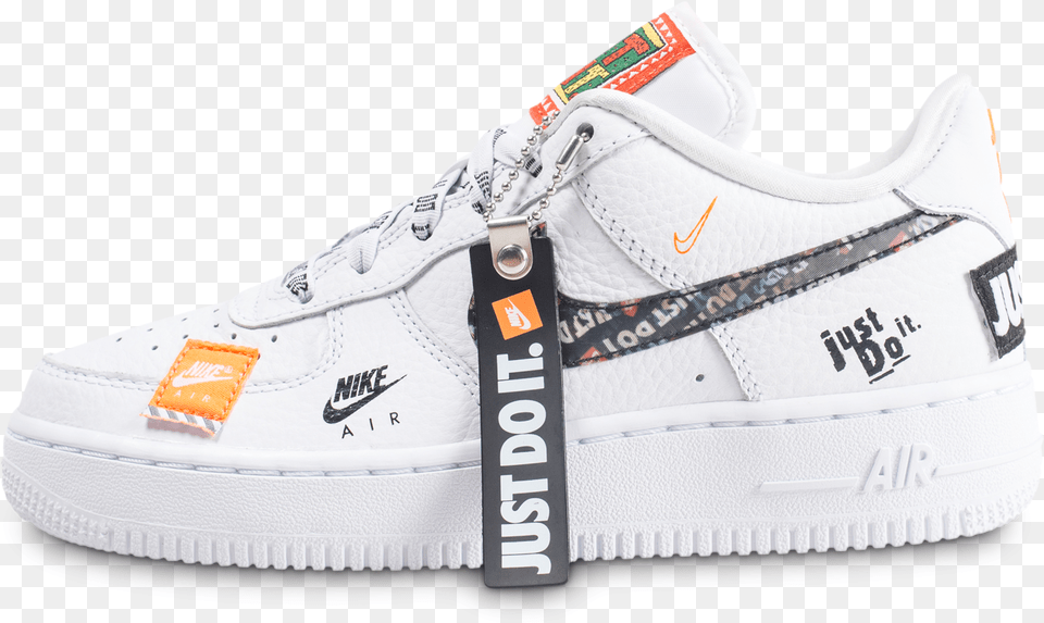 Nike Air Force 1 Just Do It Premium Blanche Junior Air Force One Just Do It Blanche, Clothing, Footwear, Shoe, Sneaker Png