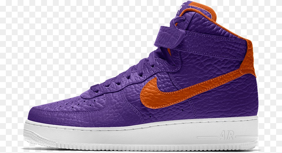 Nike Air Force High Premium Id Phoenix Suns Mens Shoe Air Force 1 Golden State Warriors, Clothing, Footwear, Sneaker, Suede Free Png Download