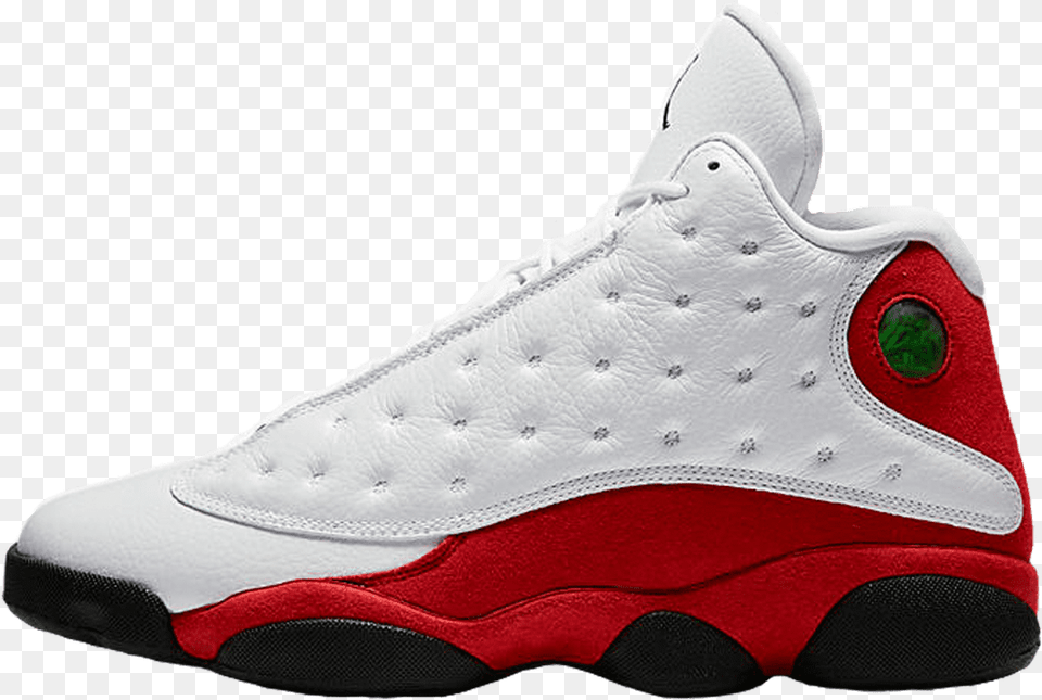 Nike Air Jordan 13 Retro Bg White Black Red Grey Jordan 13 Rouge Et Blanc, Clothing, Footwear, Shoe, Sneaker Free Png Download