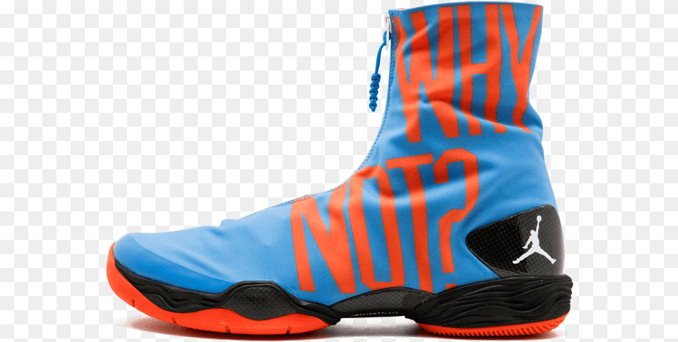 Nike Air Jordan 28 Xx8 Why Not Okc Thunder Thunder Jumpman, Clothing, Footwear, Shoe, Sneaker Png Image