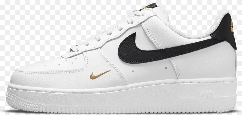 Nike Air Jordan High Heel Boots Site Store Air Force 1 Essential Black White Gold, Clothing, Footwear, Shoe, Sneaker Free Png