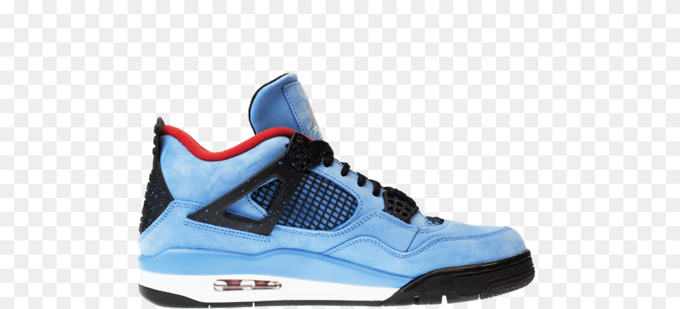 Nike Air Jordan Retro 4 Travis Scott Cactus Jack, Clothing, Footwear, Shoe, Sneaker Png