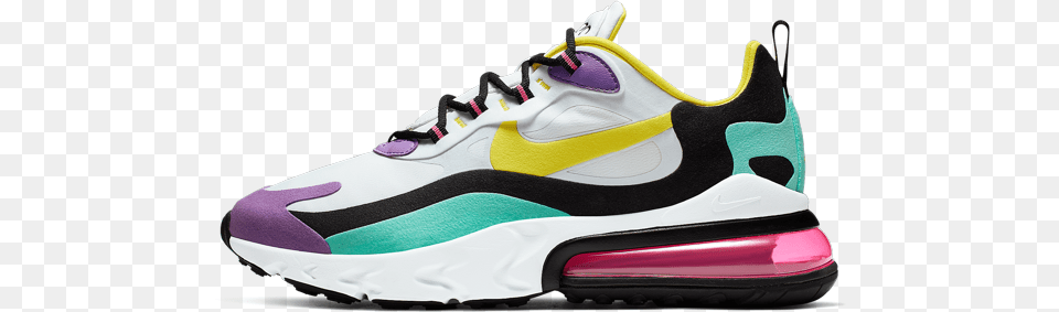 Nike Air Max 270 React, Clothing, Footwear, Shoe, Sneaker Free Png