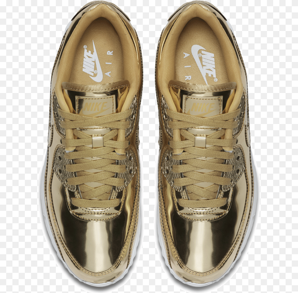 Nike Air Max 90 Sp Air Max 90 Metallic Gold On Feet, Clothing, Footwear, Shoe, Sneaker Free Png Download