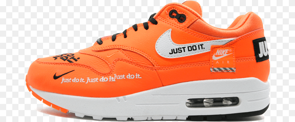 Nike Air Max Just Do It Orange Nike Air Max, Clothing, Footwear, Shoe, Sneaker Png