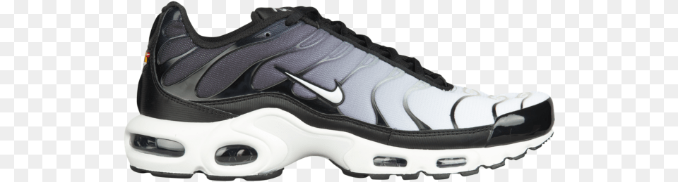 Nike Air Max Plus Black White, Clothing, Footwear, Shoe, Sneaker Free Png