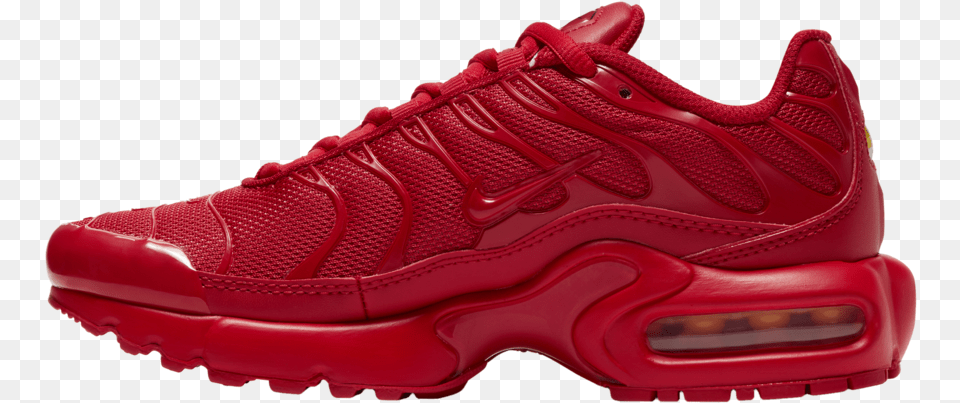 Nike Air Max Plus Triple Red Cq9748 600 Release Date Nike Air Max Plus Red, Clothing, Footwear, Shoe, Sneaker Png Image