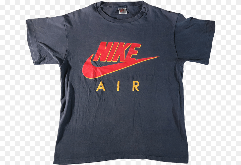 Nike Air Red Yellow Swoosh T Shirt Large Active Shirt, Clothing, T-shirt Png