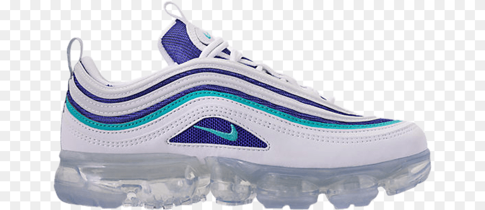 Nike Air Vapormax 97 Gs White Indigo Burst Nike Vapormax 97 Blue White, Clothing, Footwear, Shoe, Sneaker Free Png