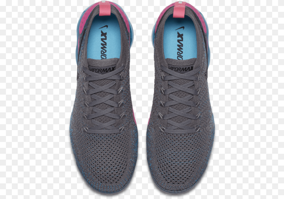 Nike Air Vapormax Flyknit 2 Gunsmoke Pink Blast Shoe, Clothing, Footwear, Sneaker, Running Shoe Png Image