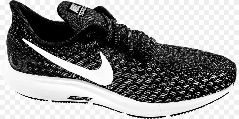 Nike Air Zoom Pegasus 35 Blackwhitegun Smokeoil Grey Shoe, Clothing, Footwear, Sneaker, Running Shoe Png Image