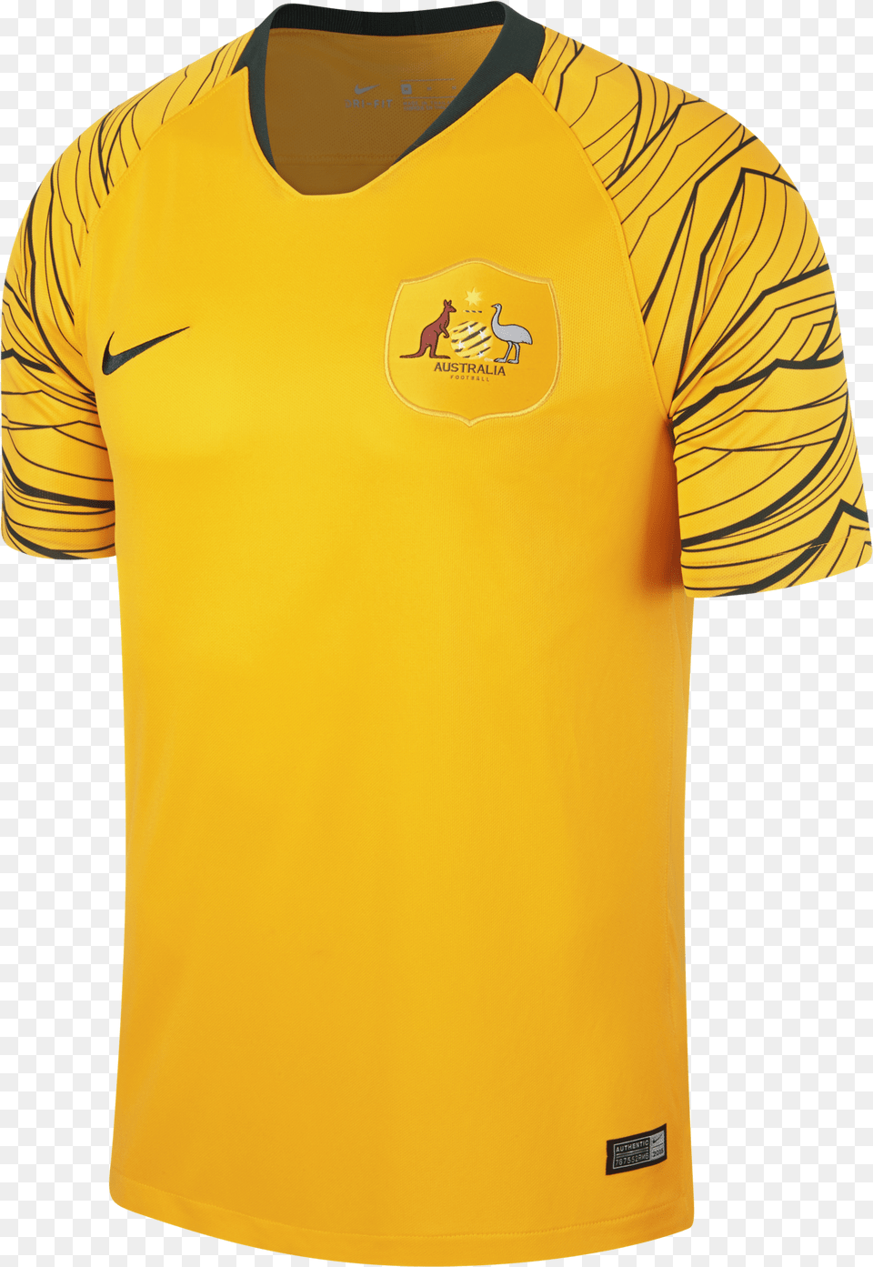 Nike Australia World Cup 2018 Stadium Home Jersey World Cup Uniforms 2018, Clothing, Shirt, T-shirt Png Image