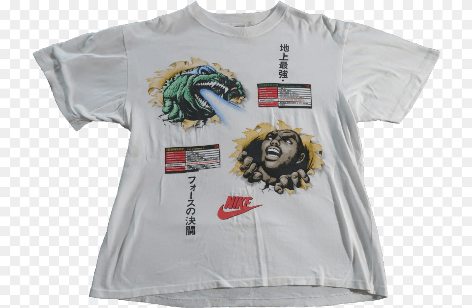 Nike Charles Barkley Godzilla T Shirt Medium T Shirt, Clothing, T-shirt, Animal, Monkey Free Transparent Png