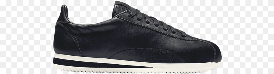 Nike Classic Cortez Premium No Swoosh Leather Black Ver Zapatillas Cortes De Mujer, Clothing, Footwear, Shoe, Sneaker Free Transparent Png