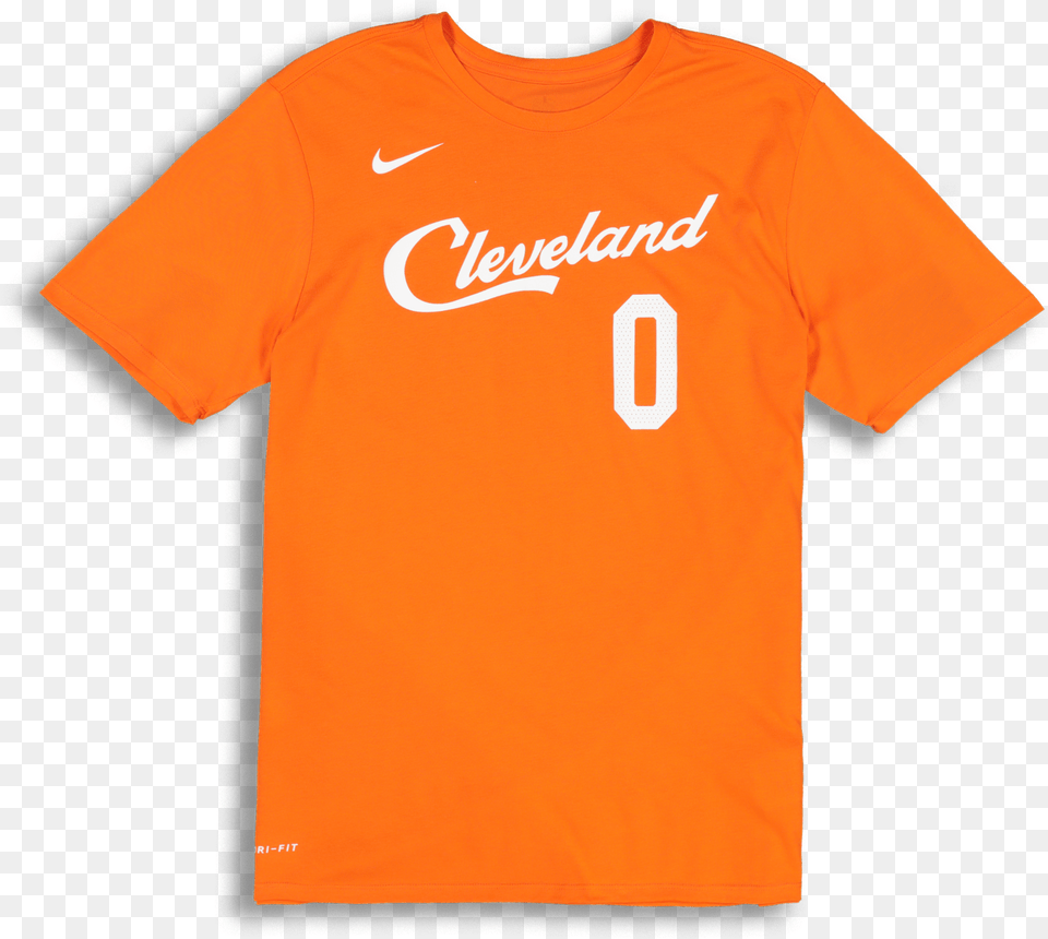 Nike Cleveland Cavaliers Kevin Love 0 City Edition Nba Dri Fit Tee Orange Cleveland Cvb, Clothing, Shirt, T-shirt Free Transparent Png