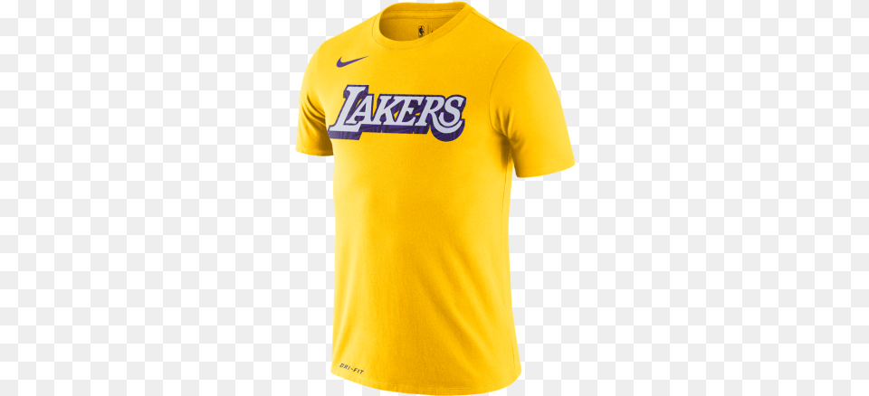 Nike Dry Los Angeles Lakers City Edition Logo Tee Orange, Clothing, Shirt, T-shirt, Jersey Png Image