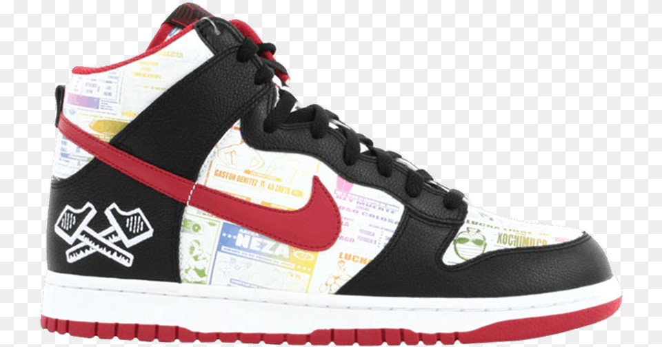 Nike Dunk High Lucha Libre, Clothing, Footwear, Shoe, Sneaker Free Png