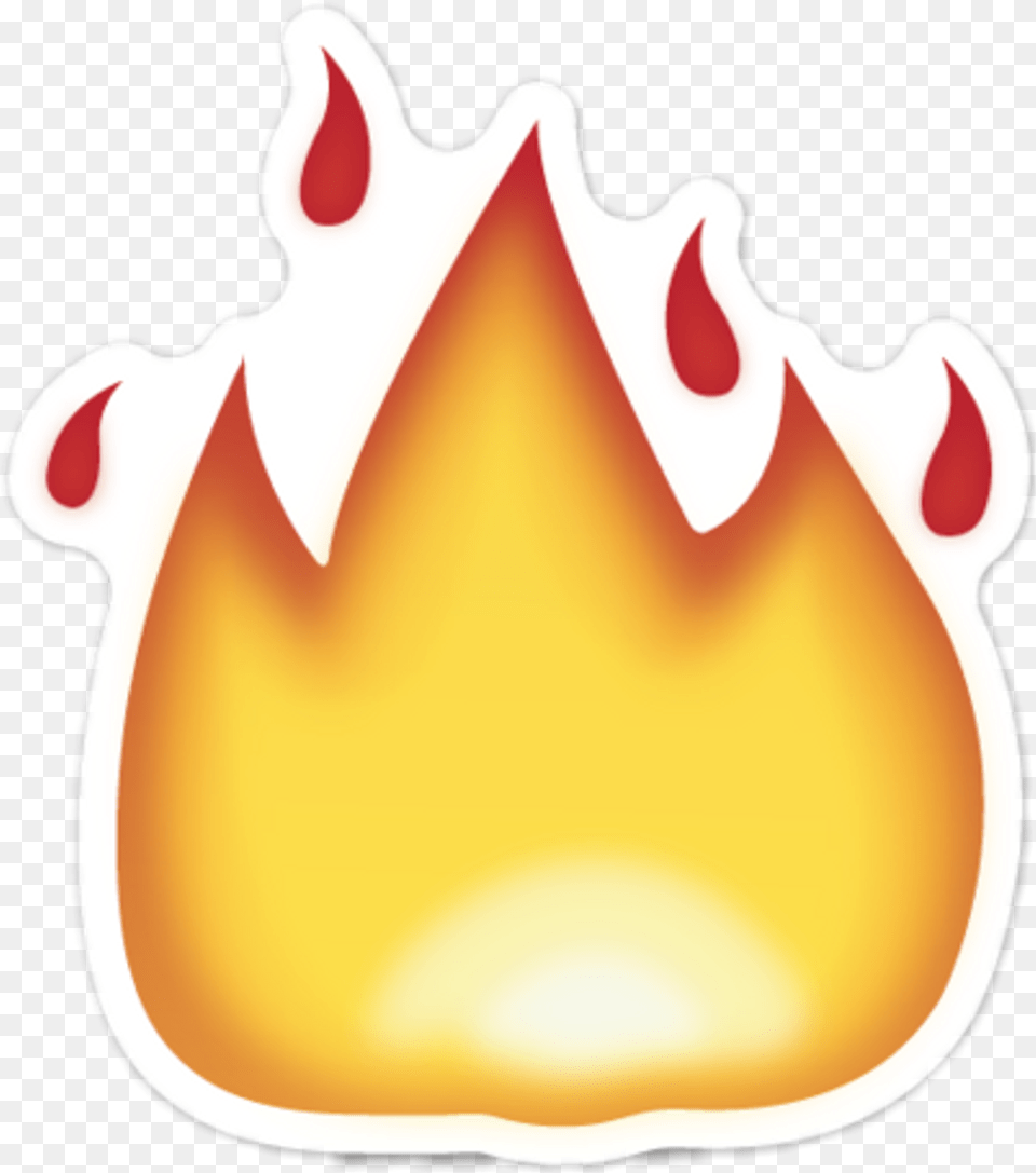 Nike Fear Of God 1 On Feet Clipart Fire Emoji Sticker, Flame, Lighting, Food, Sweets Png Image
