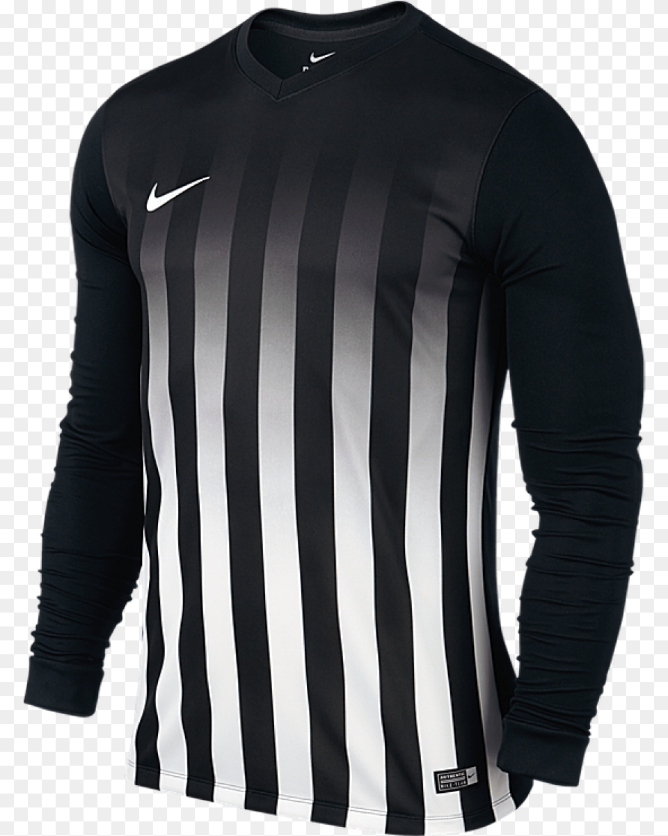 Nike Football Shirt Striped Division Ls Blackwhite Nike Striped Division Iii Jersey, Clothing, Long Sleeve, Sleeve, Coat Free Png