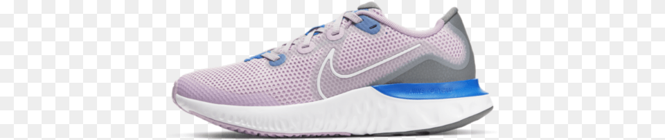 Nike Girls Renew Run Running Shoes Iced Lilacwhitesmoke Clothing, Footwear, Running Shoe, Shoe Png Image