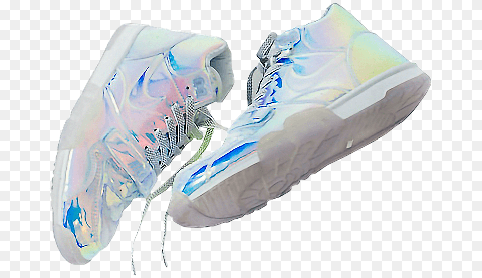 Nike Holographic Nikeshoes Tumblr Cool Aesthetic Aesthetic Shoes, Clothing, Footwear, Shoe, Sneaker Free Transparent Png