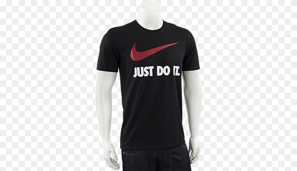 Nike Jdi Swoosh T Shirt Black Just Do It Nike, Clothing, T-shirt, Long Sleeve, Sleeve Png Image