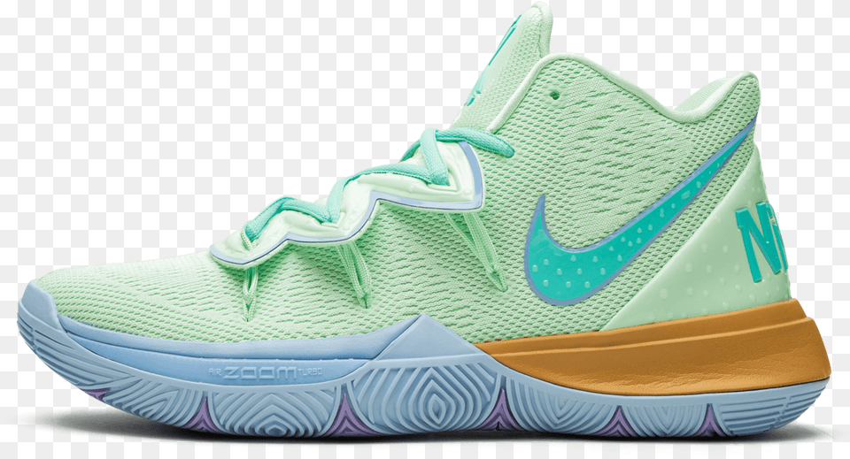 Nike Kyrie 5 Squidward Nike Kyrie 5 Spongebob Combined, Clothing, Footwear, Shoe, Sneaker Png