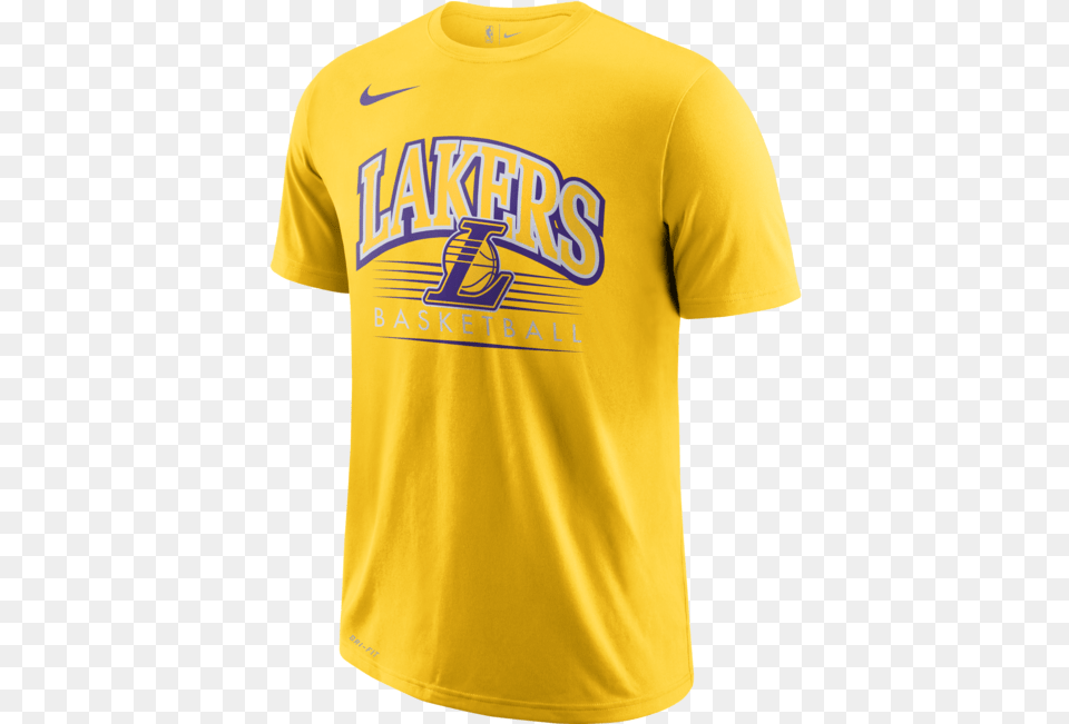 Nike La Lakers Es Crest Dry Tee Nike, Clothing, Shirt, T-shirt Png Image