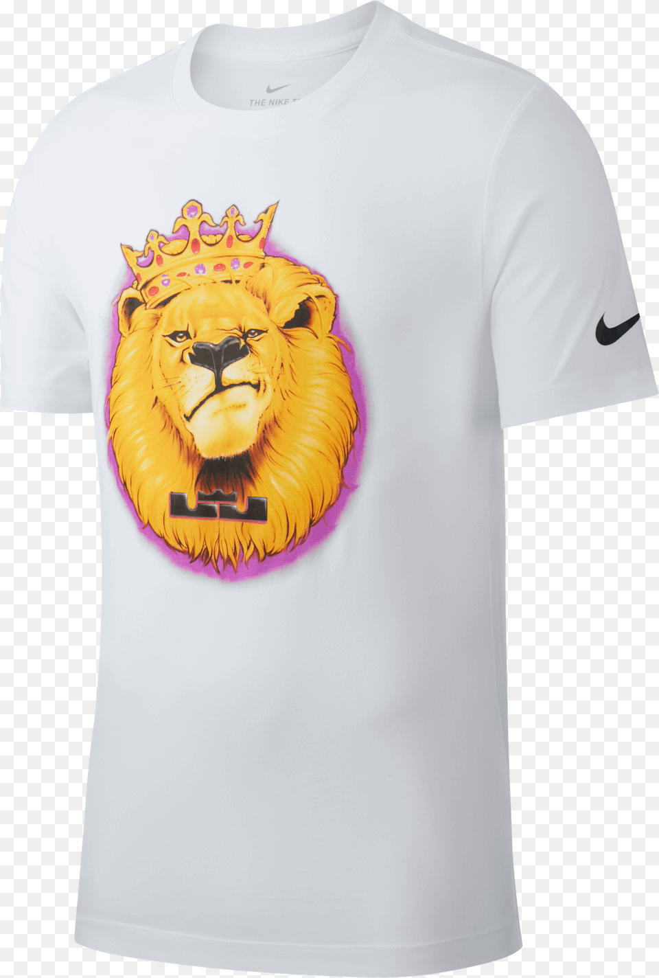 Nike Lebron James Airbrush Dry Tee Lebron James T Shirt Nike 2019, Animal, Clothing, Lion, Mammal Free Png Download