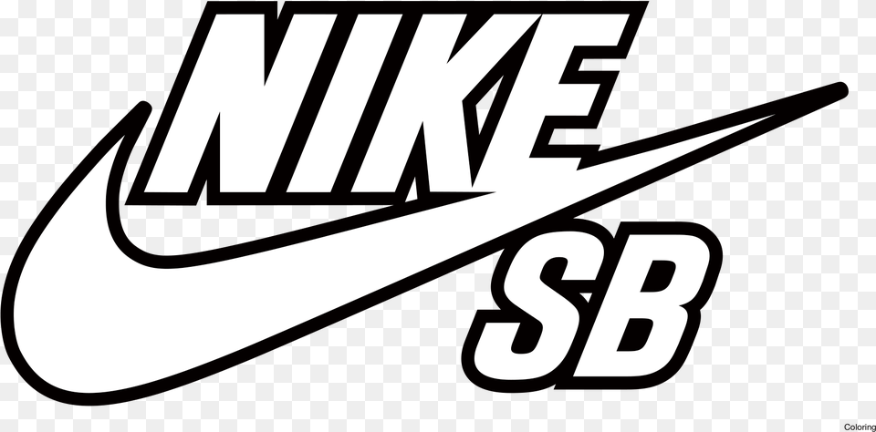 Nike Logo Clipart Nike Swoosh Nike Colouring In Pages, Text, Number, Symbol Free Png Download