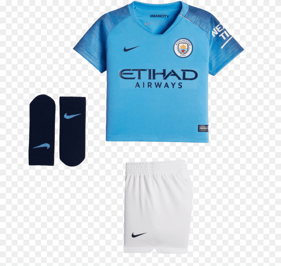 Nike Manchester City Home Infant Kit Manchester City Ucl Home Vapor Match Shirt Clothing, T-shirt, Shorts, Jersey Free Transparent Png