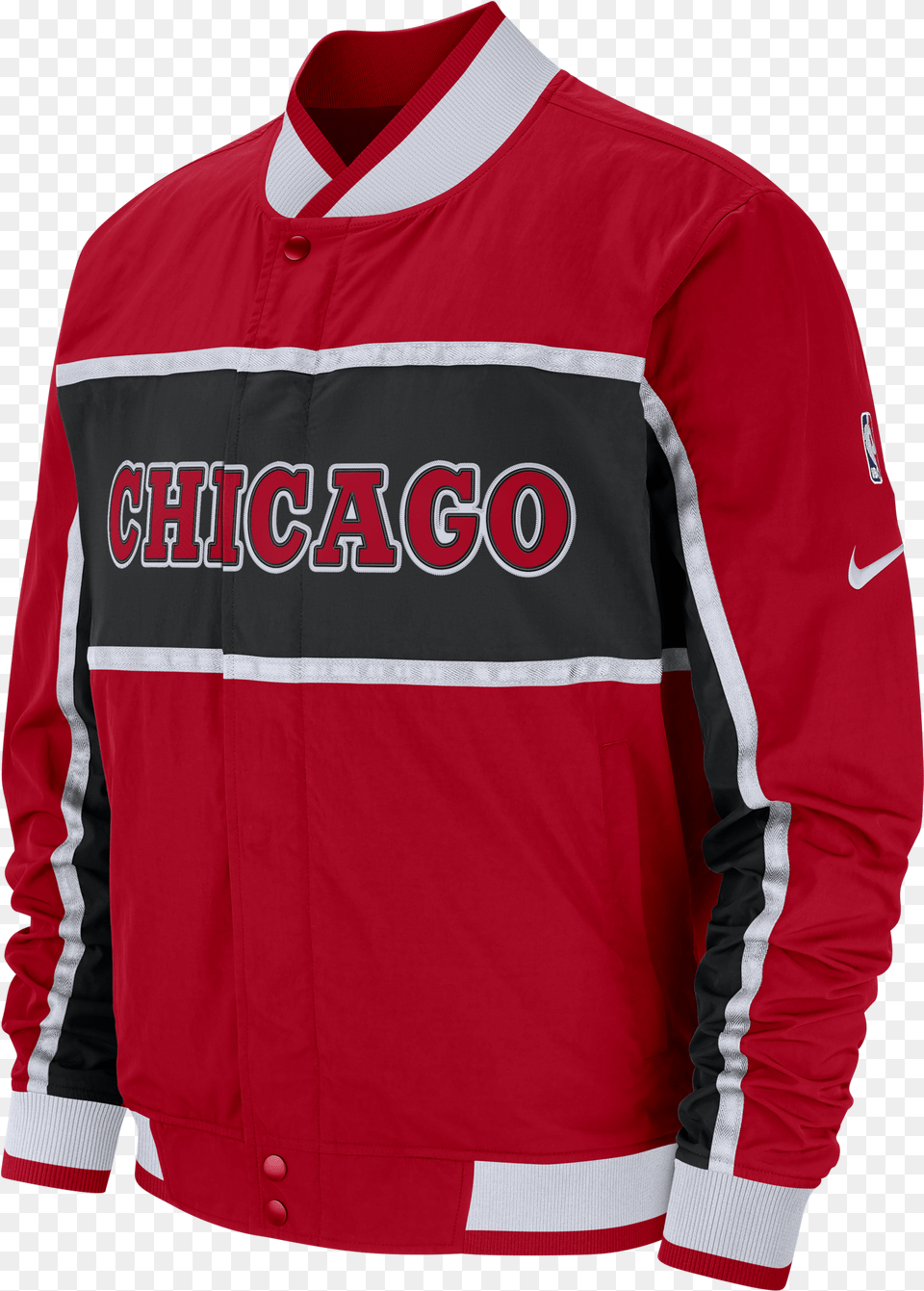 Nike Nba Chicago Bulls Courtside Icon Jacket Nike Chicago Bulls Bomber Jacket, Clothing, Coat, Shirt, Hoodie Free Png