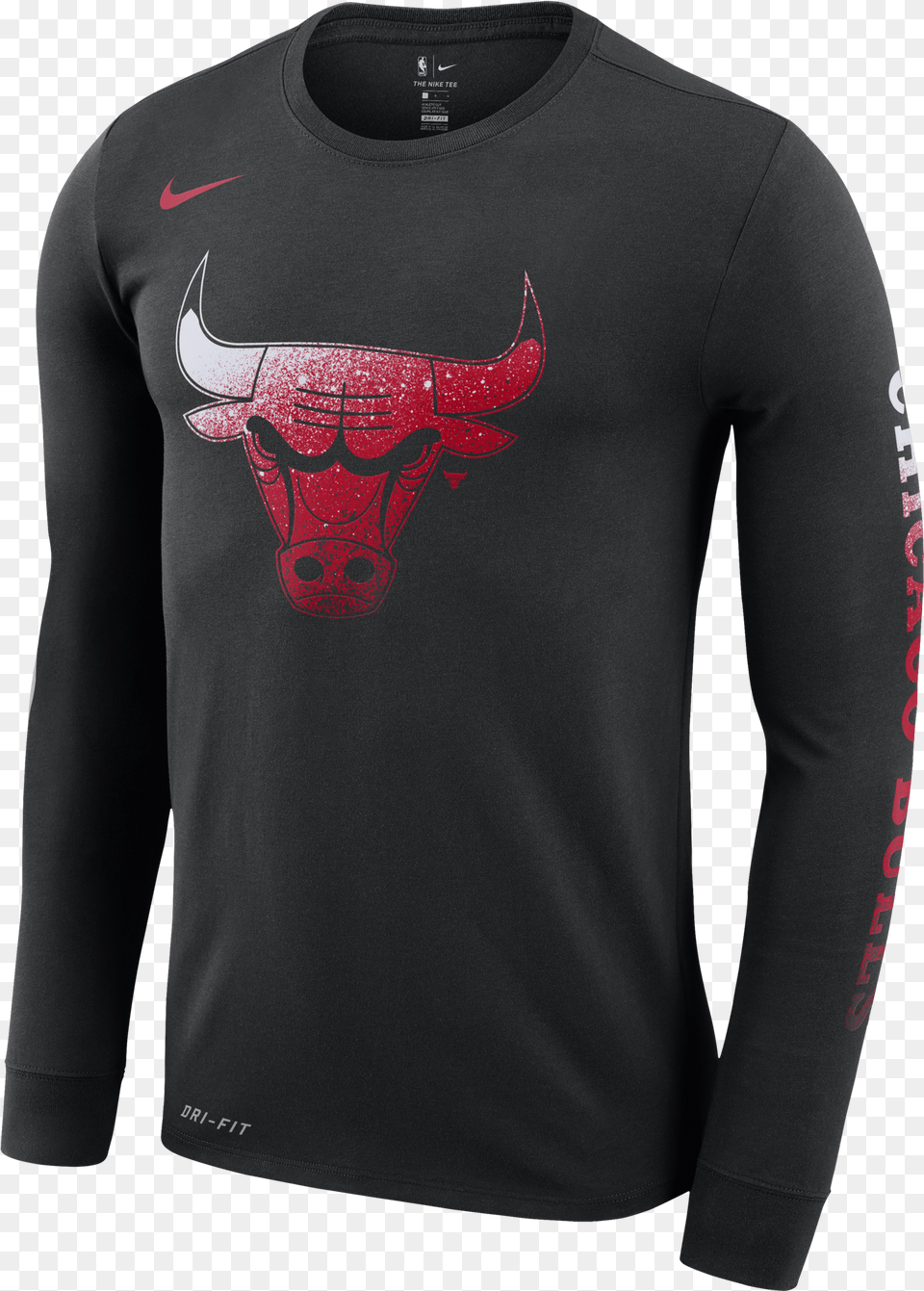 Nike Nba Chicago Bulls Logo Dry Tee Los Angeles Lakers Long Sleeve, Clothing, Long Sleeve, T-shirt, Adult Free Png Download