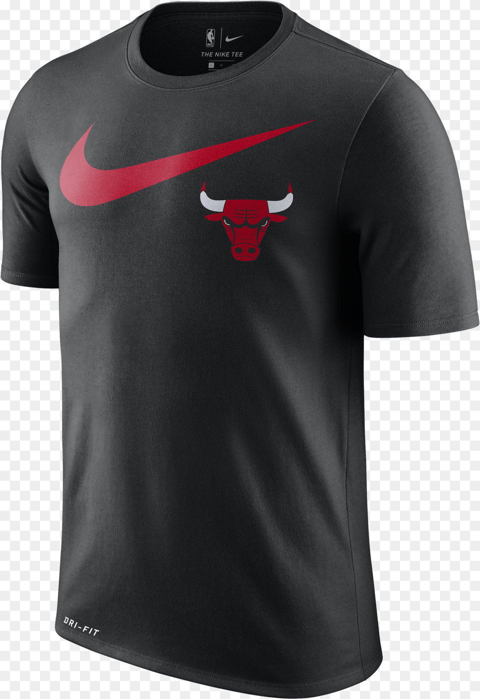 Nike Nba Chicago Bulls Swoosh Dry Tee Nba T Shirts Nike, T-shirt, Shirt, Clothing, Person Free Png Download