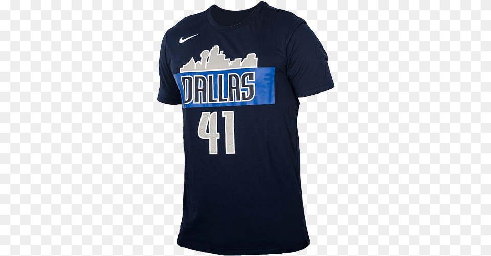 Nike Nba Dallas Mavericks Dirk Nowitzki Dri Fit Tee Nba Dallas T Shirt, Clothing, T-shirt Png