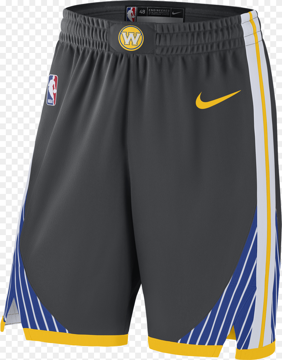 Nike Nba Golden State Warriors Gsw Authentic Shorts Warriors Short Jersey Authentic, Clothing, Swimming Trunks Png