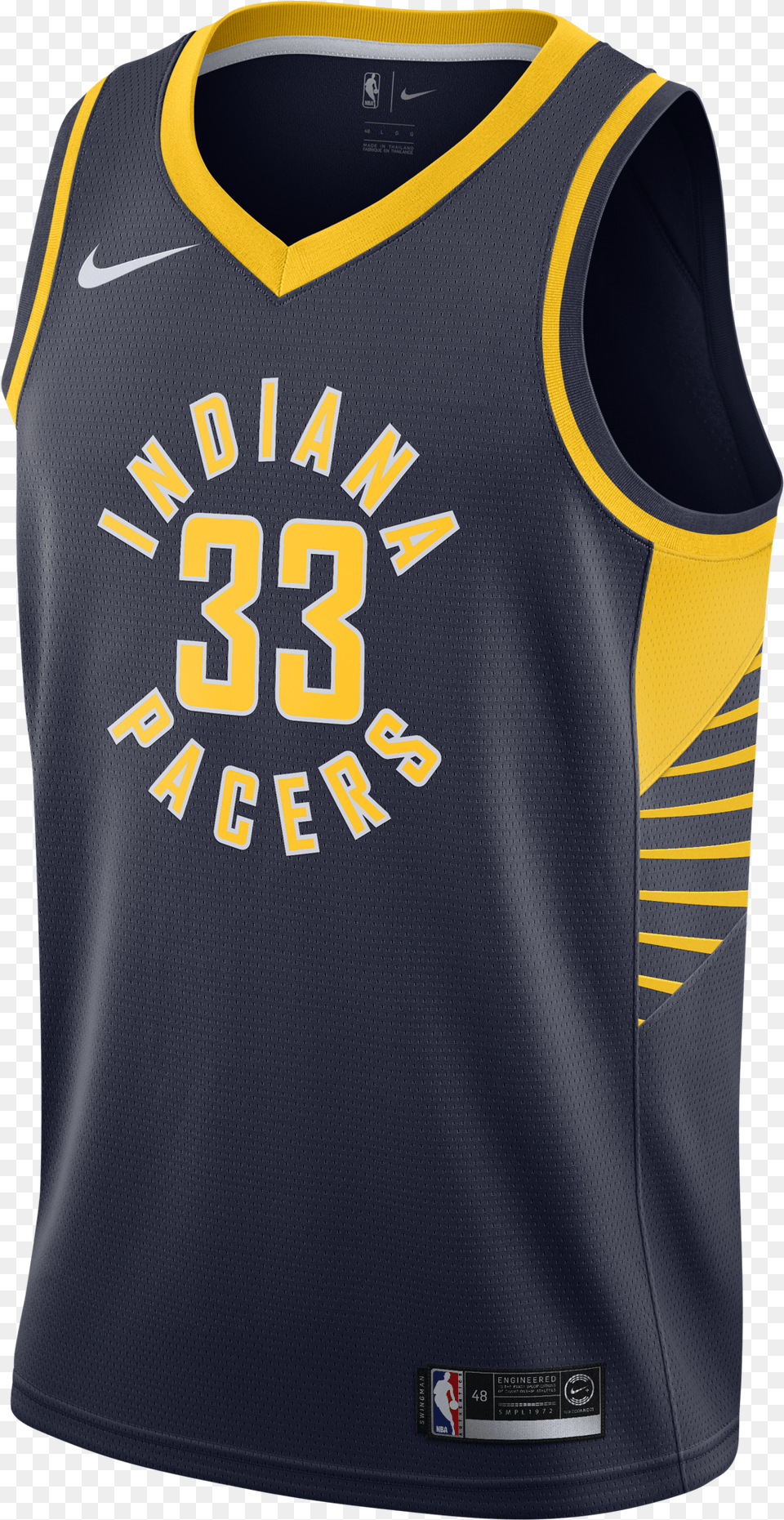 Nike Nba Indiana Pacers Myles Turner Swingman Road, Clothing, Shirt, Jersey, Person Free Transparent Png