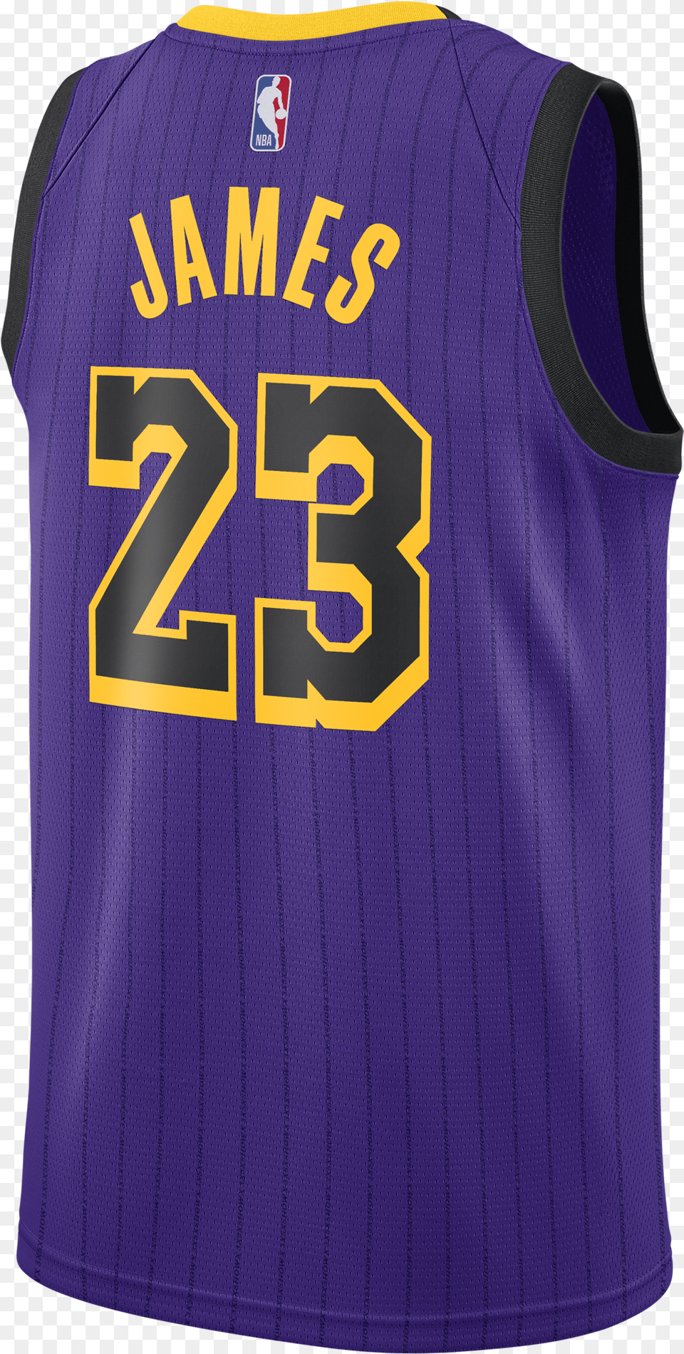 Nike Nba Los Angeles Lakers Lebron Lakers Purple And Black Jersey, Clothing, Shirt, Person Free Png