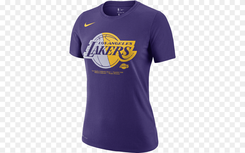Nike Nba Los Angeles Lakers Logo Dri Fit Womenu0027s Tee Angeles Lakers, Clothing, Shirt, T-shirt Free Png Download