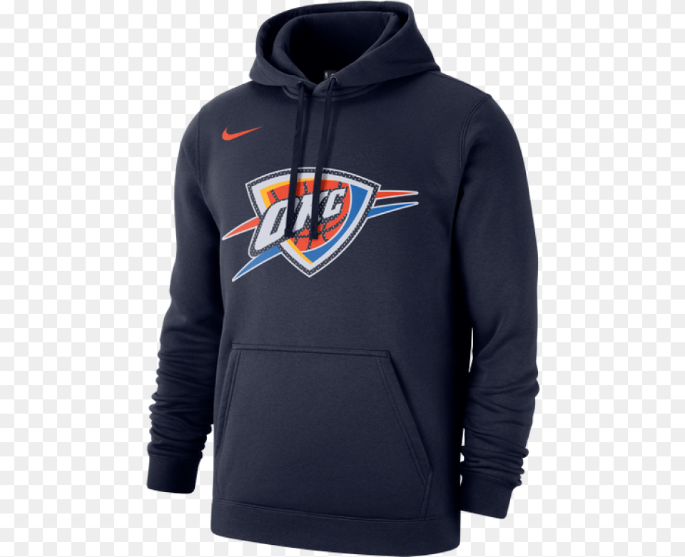 Nike Nba Oklahoma City Thunder Club Logo Fleece Pullover Brooklyn Nets Biggie Hoodie, Clothing, Knitwear, Sweater, Sweatshirt Png Image