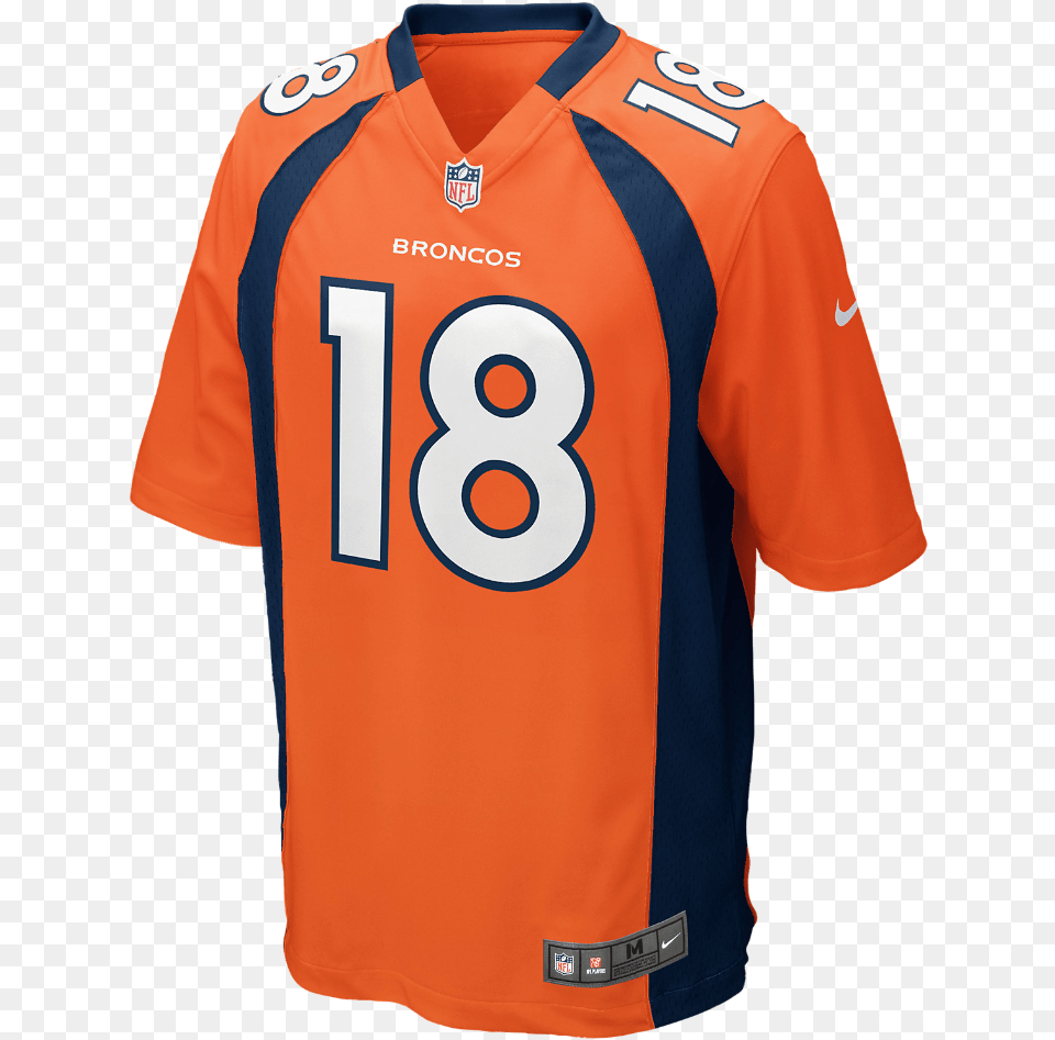 Nike Nfl Denver Broncos Kids39 Football Home Game Jersey Nike Denver Broncos Peyton Manning Superbowl 50 Orange, Clothing, Shirt, Adult, Male Png