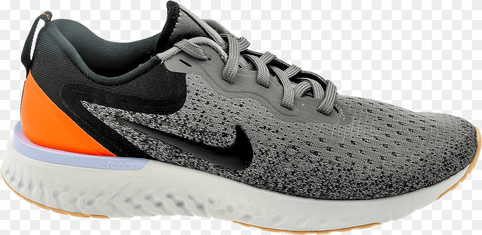 Nike Odyssey React Gunsmokeblack Twilight Pulse Sneakers, Clothing, Footwear, Shoe, Sneaker Png Image