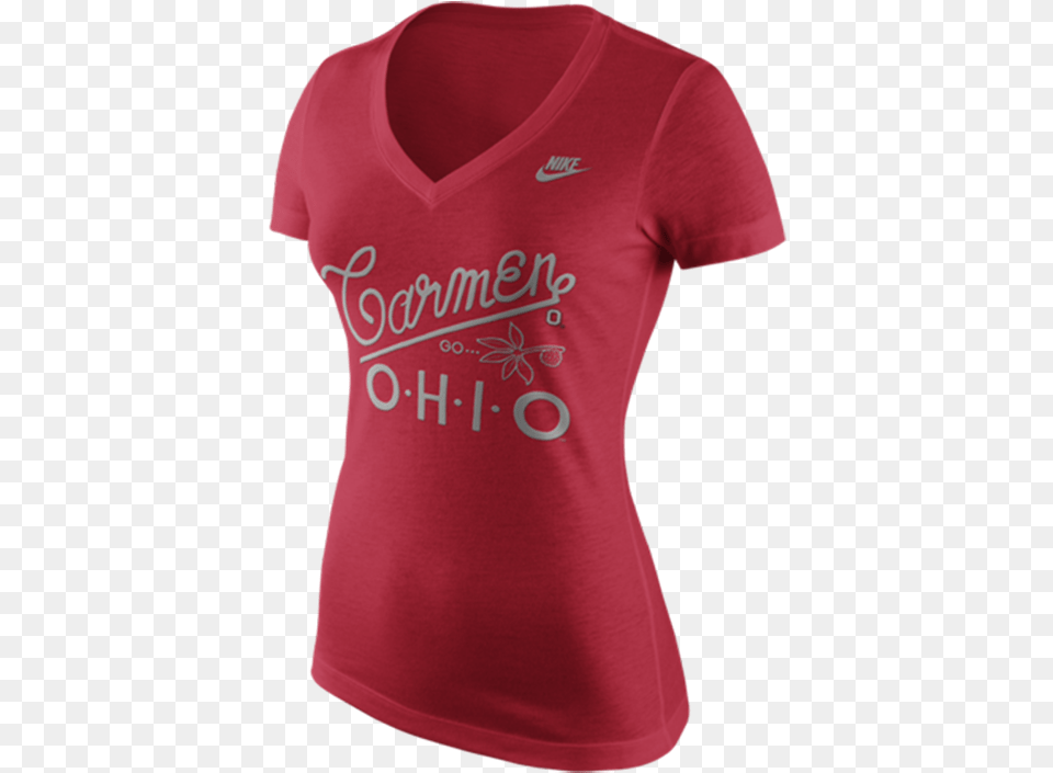 Nike Ohio State Buckeyes Womens Red Short Sleeve, Clothing, Shirt, T-shirt, Jersey Free Png Download