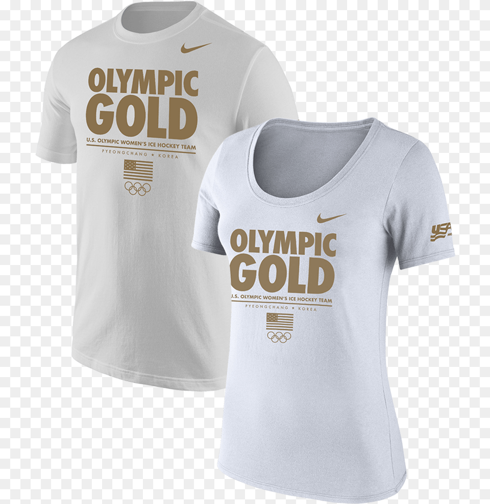 Nike Olympic Gold Medal Tee Ice Gold T Shirt, Clothing, T-shirt Free Transparent Png