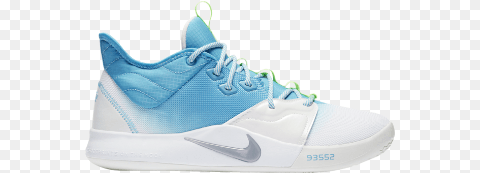 Nike Pg 3 Light Bluewhite Tint Paul George Mens Basket Pg 3 Basketball Shoes, Clothing, Footwear, Shoe, Sneaker Png Image