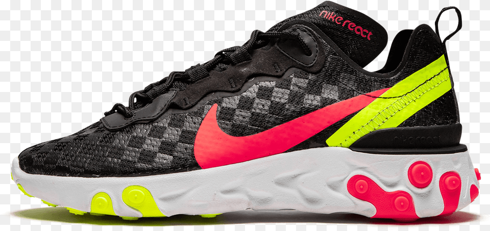 Nike React Element 55 Black Nike Clothing, Footwear, Shoe, Sneaker Free Png Download